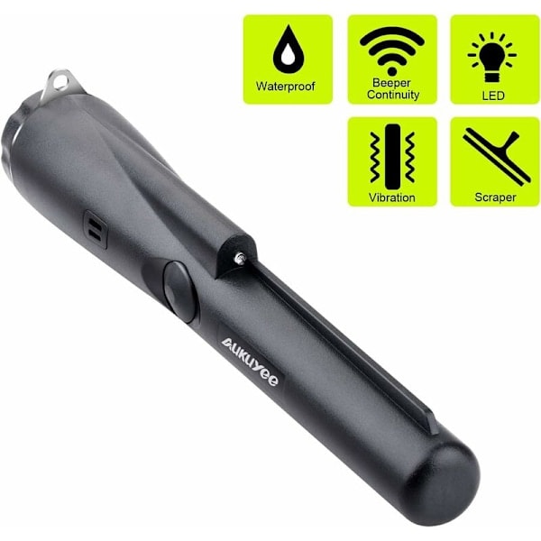 Professionel metaldetektor pinpointer skattejagt værktøj summer vibration bærbar pinpointer med LED-indikatorer og bæltehylster