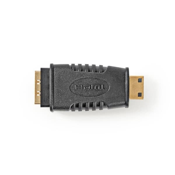 XJ-HDMI™ Adapter | HDMI™ Mini-kontakt | HDMI™ Utgang | Gullbelagt | Rett | ABS | Svart | 1 stk. | Blisterpakning