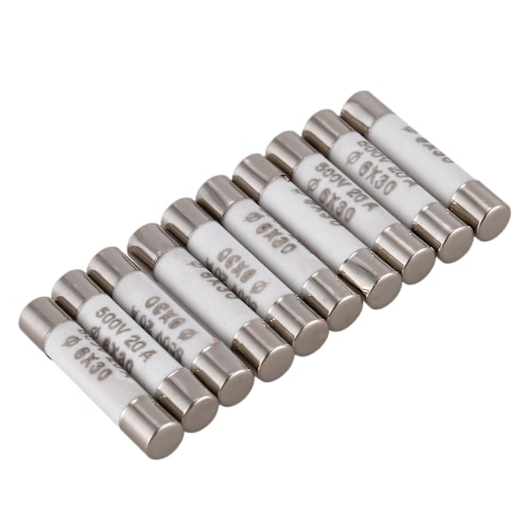 XJ-10 Stykker 6mmx30mm 20a Hurtig-sikring Keramisk Sikringslink 500v