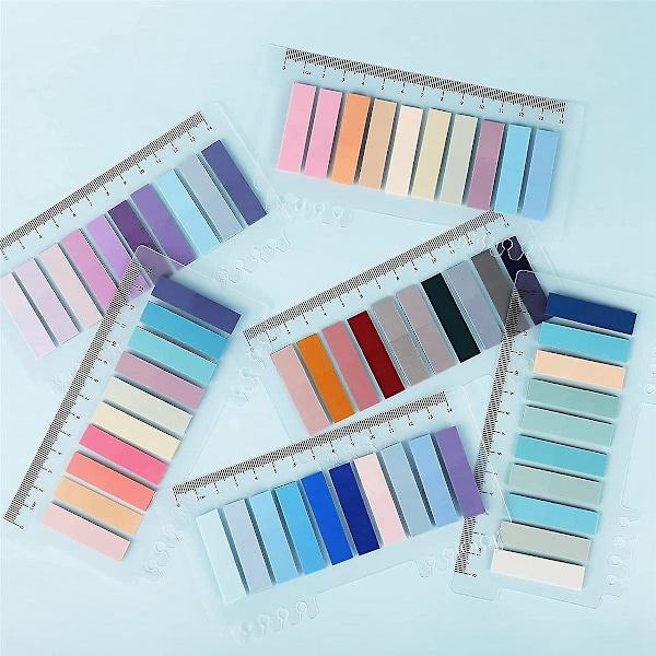 XJ-60 Farver Skrivbare Morandi Sticky Tabs, Flytbare Farve Side Markører - Transparent Sticky Note