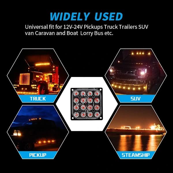 Advarselslys til lastbil LED Trailer Marker HVID hvid