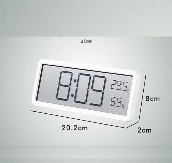 Digital väckarklocka, LED-display med datum, temperatur och luftfuktighet, USB- eller batteridriven, för sovrum och kontor, svart