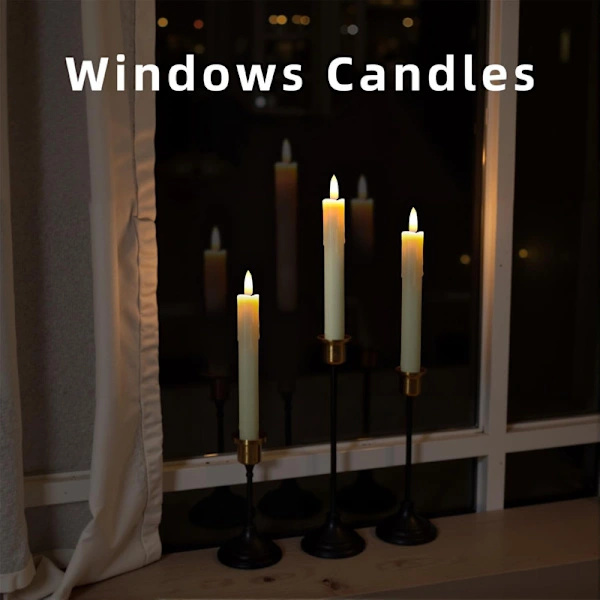 6-pack Battery Operated LED Candles with Remote Control and Timer A A