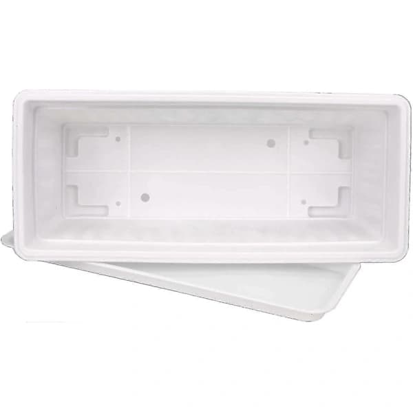 5-pack 43 cm Vit Blomlåda Fönsterlåda Plast