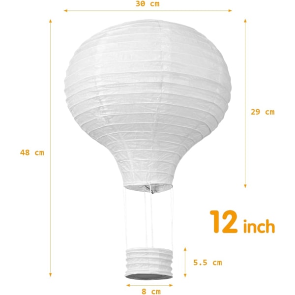 XJ-4 st Varmluftsballonger Papperslyktor Dekorativa Ballonglampskärmar