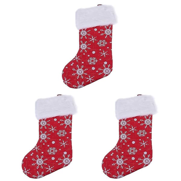 3 Pcs Christmas Stocking Creative Christmas Candy Gift Stocking Christmas Supplies