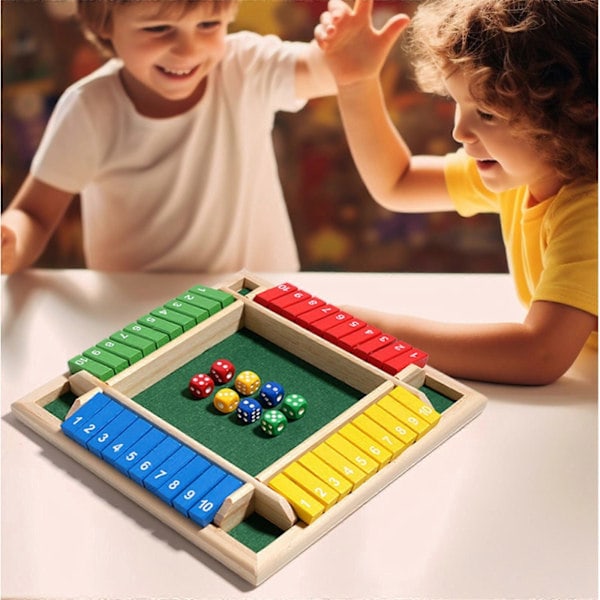 Emboadlie Spill Morsomme Familiespill - Shut The Box Brettspill Shut The Box - Trehjernetrim Bordspillversjon Spill For Klasserom Hjemmefest Eller Pub-