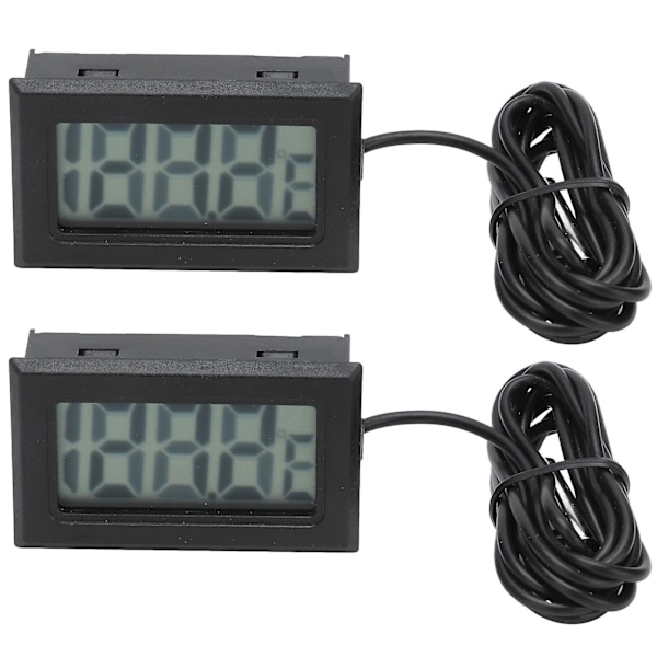 XJ-2 st elektronisk digital termometer termostat temperaturmätare 2s uppdatering med sond svart
