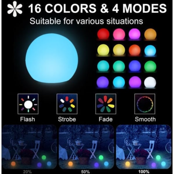 4 kpl kelluvia allasvaloja, IP65 vedenpitävä kaukosäätimellä, 16 värin vaihtavaa RGB-LEDiä, ihanteellinen lasten lahjoiksi, uima-altaisiin, lampiin ja juhliin.