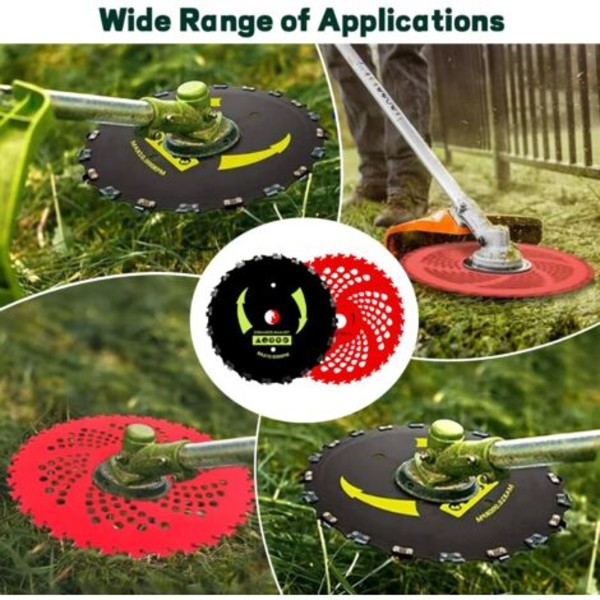Universelt børstehodeblad for motorsag med adaptersett Passer Husqva-RNA Sti-hl Ec-ho Ryo-bi 2 & 4-takts bensindrevne ryddesager, reservedeler for trimmer