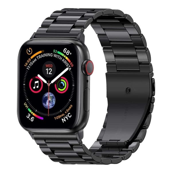 XJ-Apple Watch 38/40/41 Linkkiranneke Metalli Musta