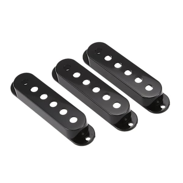 Set med 3-lagers Svart 11 Håls Sss Gitarr Plektrumskydd Strat Stallplatta Pickup-skydd Rattar Gitarrtoppar