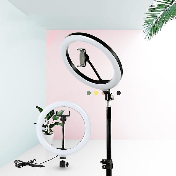 XJ-26cm Kamera Telefon Fotografering LED Ringlampa USB Fyllnadsljus för Selfie Makeup Hy