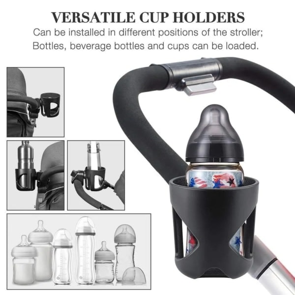 Vagnmugghållare/Kopphållare, Barnvagn, Universal Cykelmugghållare, Baby, Dryckesflaskhållare, Bebisflaska, Kaffekoppshållare