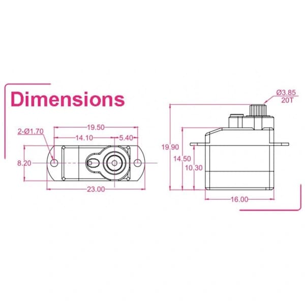 2g Digital Servo 2.2G Servo Servomotor[XJ]
