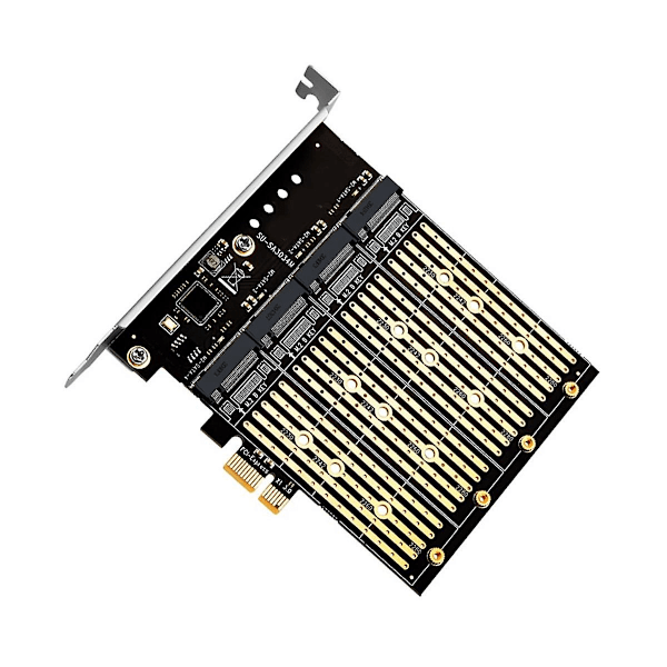 XJ-Multifunksjonell Bærbar Pci-e X1 Til 4 Bit M.2 B-key Ssd Til Pcie Ngff Sata Utvidelseskort Adapter Bil