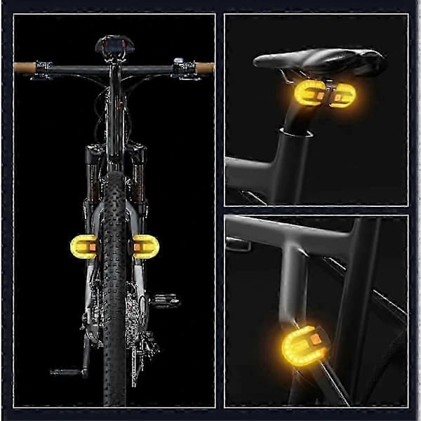Trådløse LED Genopladelige Blinklys til Cykler