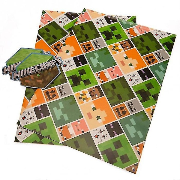 XJ-Minecraft Lahjapaperiarkki (2 kpl)