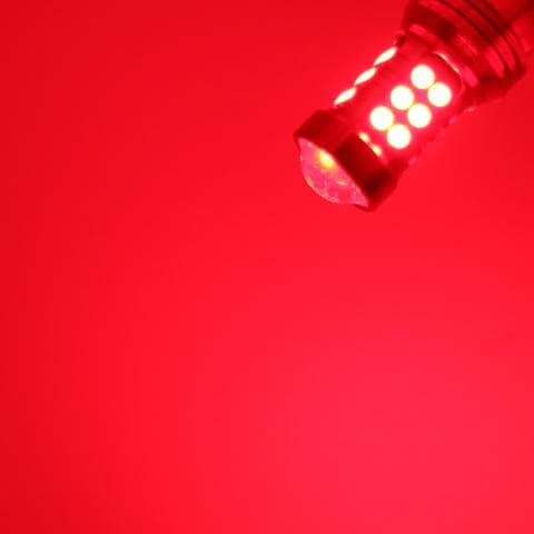 Bay15d Red p21/5w 1157 LED with 24pcs 3030smd 2-pack Rear Brake Light Silver silver Silvergrå
