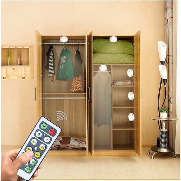 Puck Lights with Lmell Remote Control. Battery Operated Under Cabinet Lighting. Wireless LED
