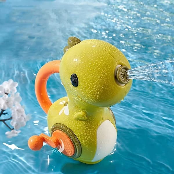 Badelegetøj til babyer 18 måneder, badelegetøj med roterende spray, dinosaur-badelegetøj til småbørn 1-3 år, babypoollegetøj med spray