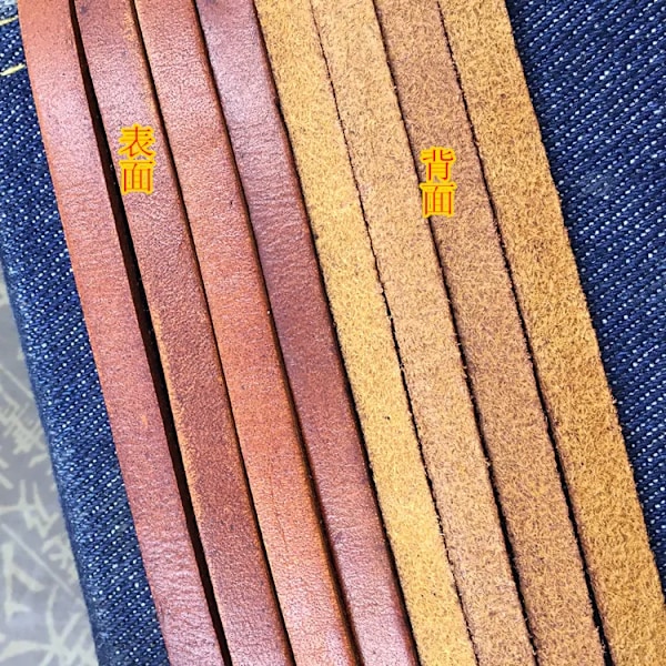 5 meter/lot FØRSTE LAG Kohud Ægte læderreb, Læderstrimmelreb til læderhåndværk Smykketaske diy