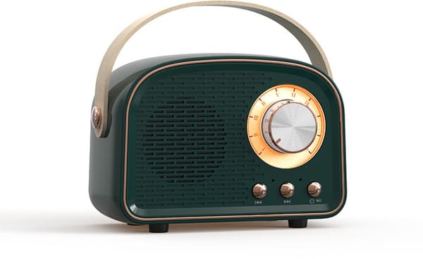 Retro Mini Bluetooth-högtalare, Bärbar Trådlös Högtalare Med Bluetooth 5.0, För Hem, Resor Och Camping, Mörkgrön