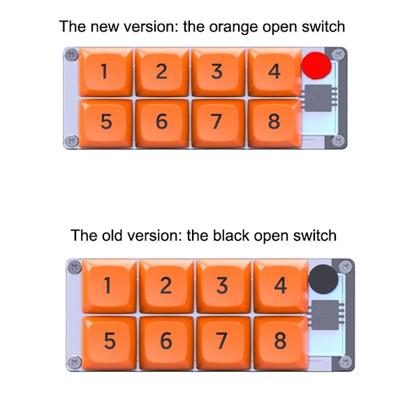 XJ-8-knapps Makroprogrammerbart Fullt Hot-Swappable Mekaniskt Tangentbord med 4-färgs RGB-belysning för Spel