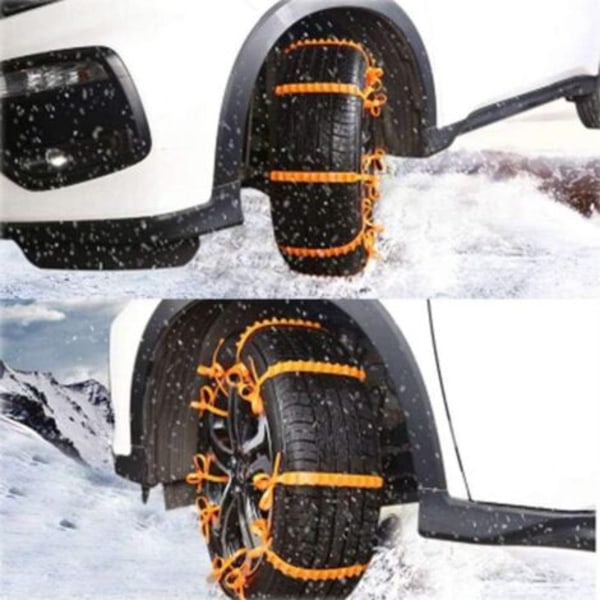 20 Snökedjor Bil Däckkedjor Halkskydd Kedjor Bil Däcksäkerhet Halkskyddskedja Lätt att Installera för Bil SUV Lastbil (86cm2cm)