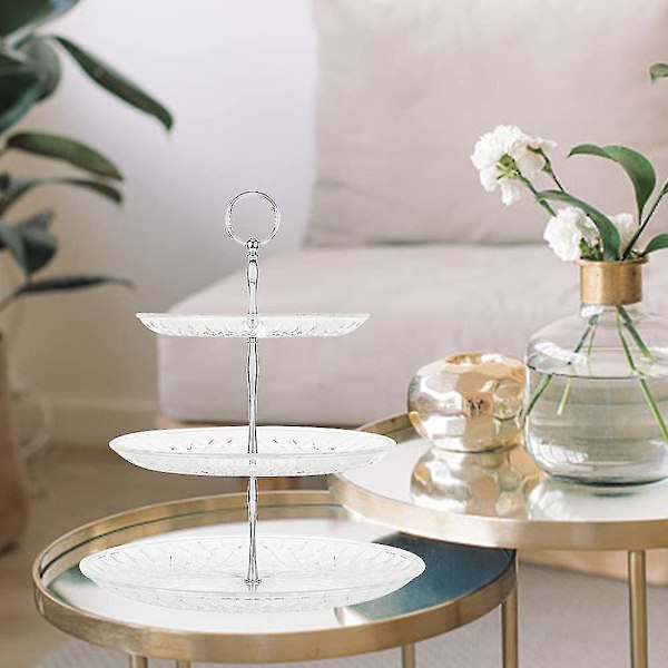 Cupcake Stand 3-lags Kageopsats Dessertopsats Te Selskab Etagere Serveringsfad Frugt Display Stand Kage Serveringsbakke