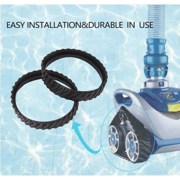 2 kpl Poolin puhdistusnauhat Vaihtonauhat Poolin puhdistaja Kumirenkaat Rengasnauhat Zodiac MX8 MX6 Robotti-imurin osille