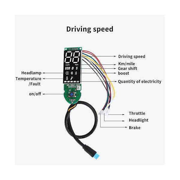 XJ-Elektrisk Scooter BT Digital Display Instrumentpanel Med Displaypanelskydd För Max G30