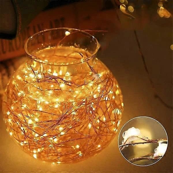 LED-ljusslinga med solcell, 10 meter