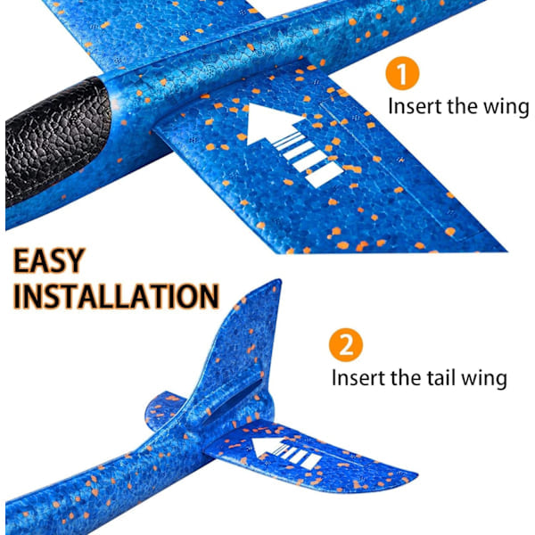 Sunshine smile Glidflygplan, 4 stycken 35 cm barnskumflygplan, skumflygplansleksak