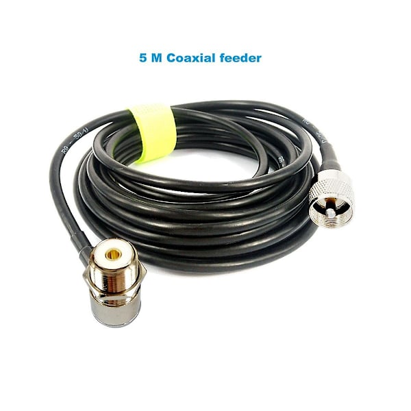 XJ-Bilradio Antennefeste Brakett 5m Pl259 So239 Koaksial Mater Forlengelseskabel Sma Hunn Hann Bnc Conn