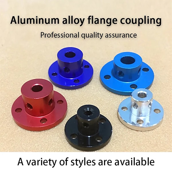 Färgad aluminiumlegering flänsplatta styv flänskoppling 3/5/6 mm hål motorstyrningsaxelkontakt 3D-skrivartillbehör