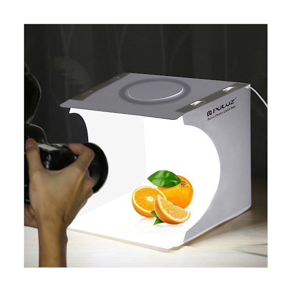 XJ-23x23x24cm Simpelt Foldbart Studio 1 Ring 72leds Lampe Board Blødt Lys Bord Med 6-farvet Baggrund