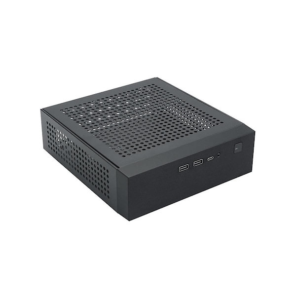 XJ-M09 Htpc Värd Mini Itx Datorchassi Dc Strömförsörjning Industriellt Kontrollchassi Hemmadesktop Dator