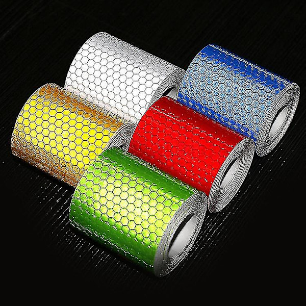 XJ-Reflekterande Tejp 3m X 50 Mm Vattentät Reflex Varningsdekaler Hög Intensitet Självhäftande Säkerhetstejp 1st Vit