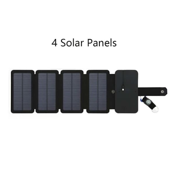 Solpaneloplader til nødsituationer med USB-port