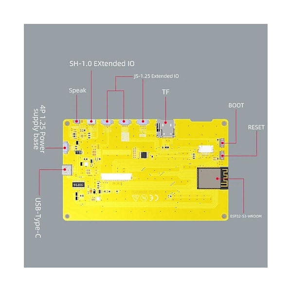 XJ-Esp32-s3 5-tommer Ips 800x480 Rgb Lcd Tft Display Modul Hmi 8m Psram 16m Flash Wifi Bt Smart Display