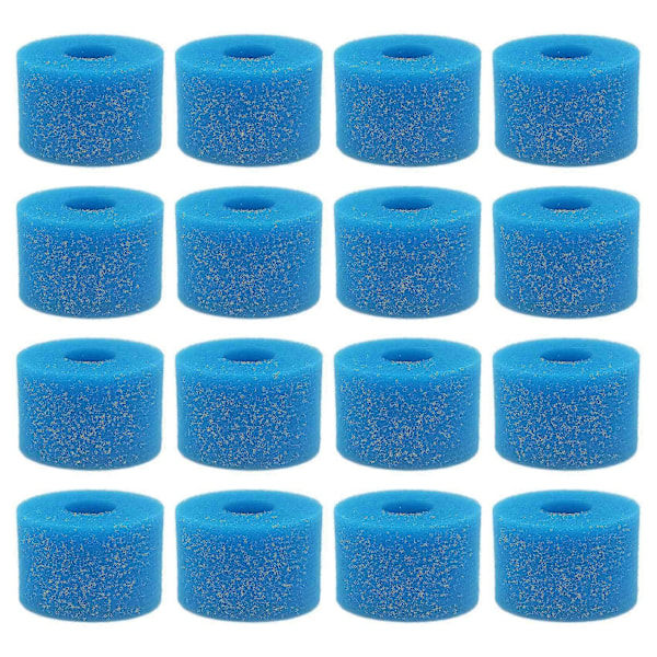 16 stk Gjenbrukbare Vaskbare Skumfilterpatroner for Pure Spa Boblebad S1 Type s20241224269