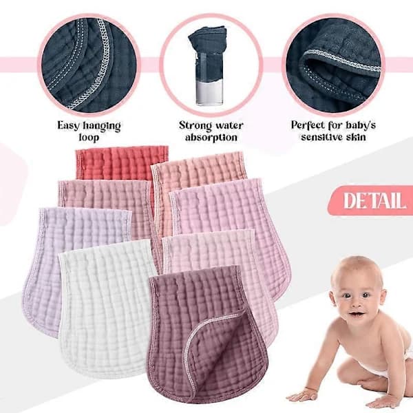 Musslin Ammelapper for Baby Bomull Ammelapp