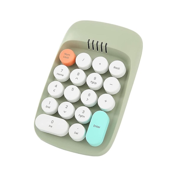 XJ-Trådløst numerisk tastatur, skrivemaskine retro tastatur, numeriske tastaturer numpad 18 taster 2,4 Ghz Bluetooth Mini