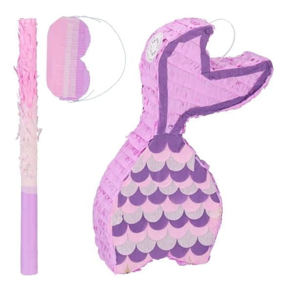 XJ-Sjöjungfru-pinata med trollstav och mask