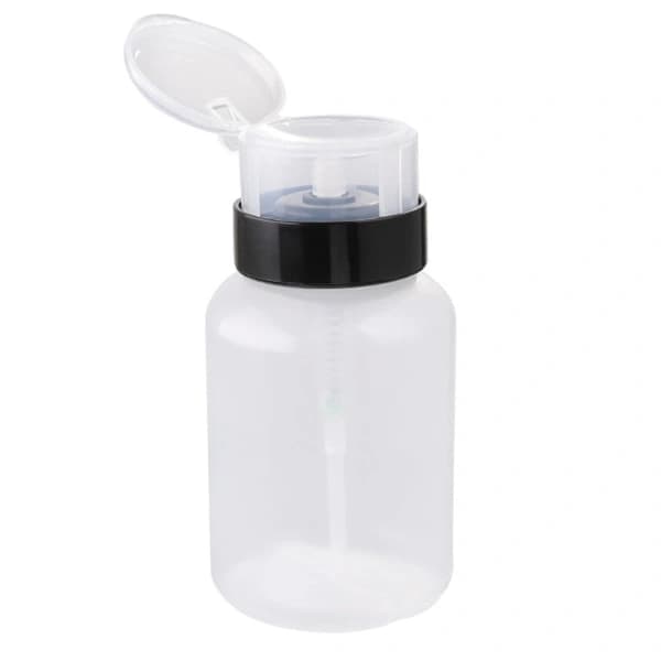 200 ml Genomskinlig Push Down Tom Flaska Presspump Dispenser Nagellacksbehållare