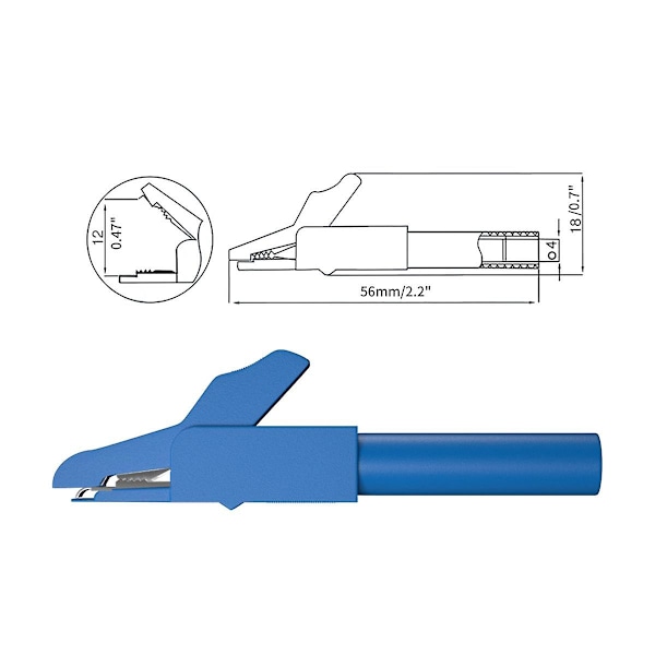 XJ-Digital Multimeter Testledningskit Alligatorklämma Till 4mm Banankontakt Med Testprob Backprober Kit