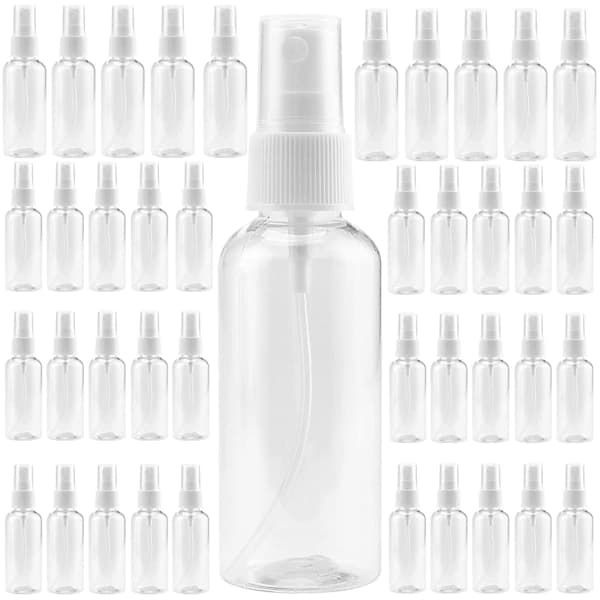 40 kpl 100 ml läpinäkyviä suihkepulloja, hieno sumusuihkepullo muovia
