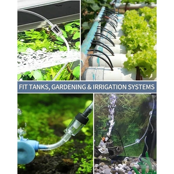 6 st Akvarium Backventiler Luftpump Tillbehör Svart