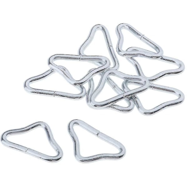 20 stykker trekantede ringspenner i rustfritt stål V-ringer for trampolin reservedeler trampolinmatte håndverk [DB]